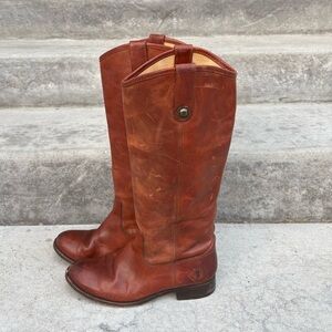Frye Melissa Button Boot Cognac Size 6B